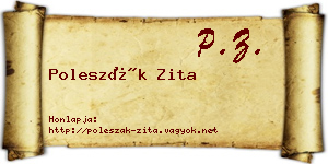 Poleszák Zita névjegykártya