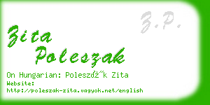 zita poleszak business card